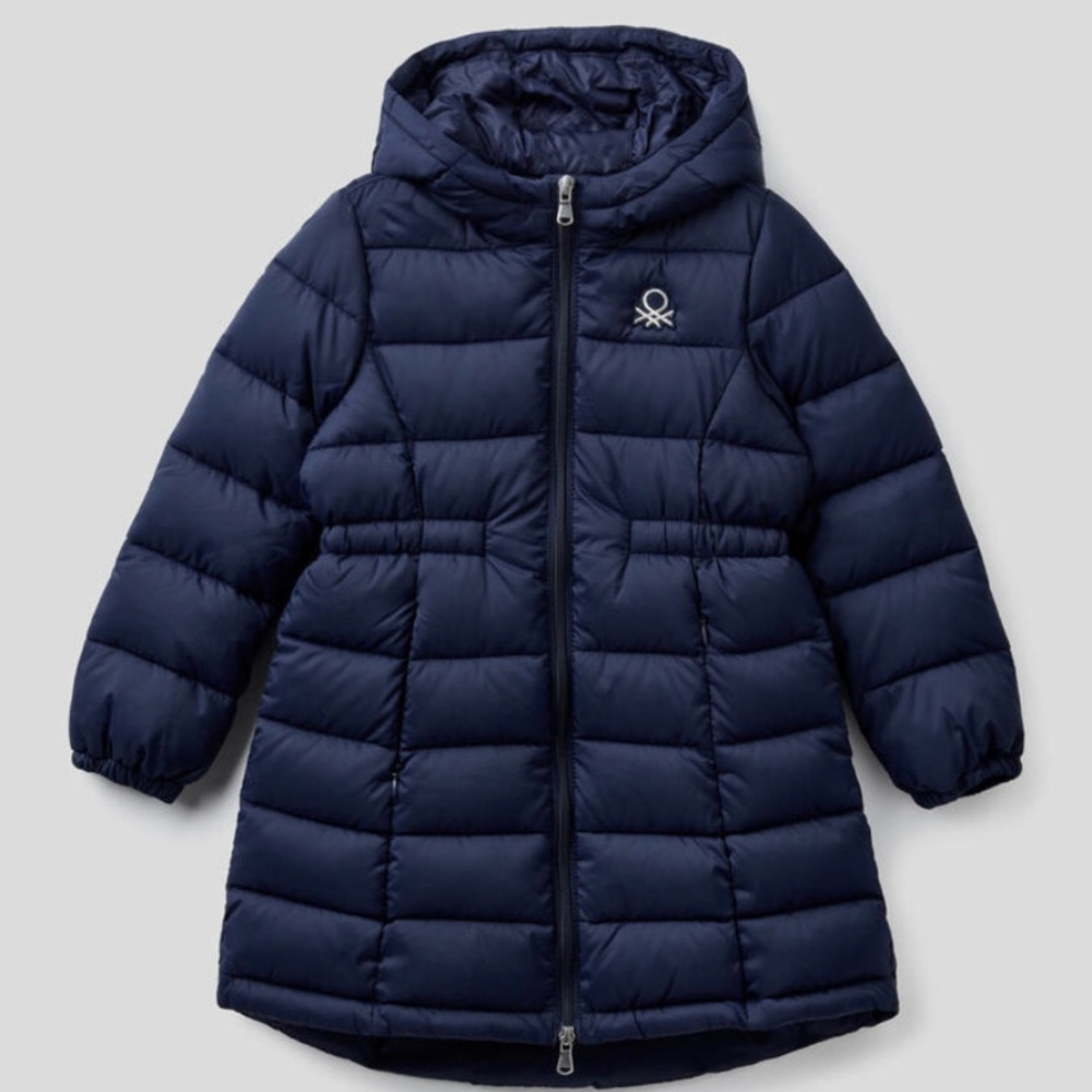 United Colors of Benetton Girls 7-8 year Puffer Rain Defender Jacket/Coat
